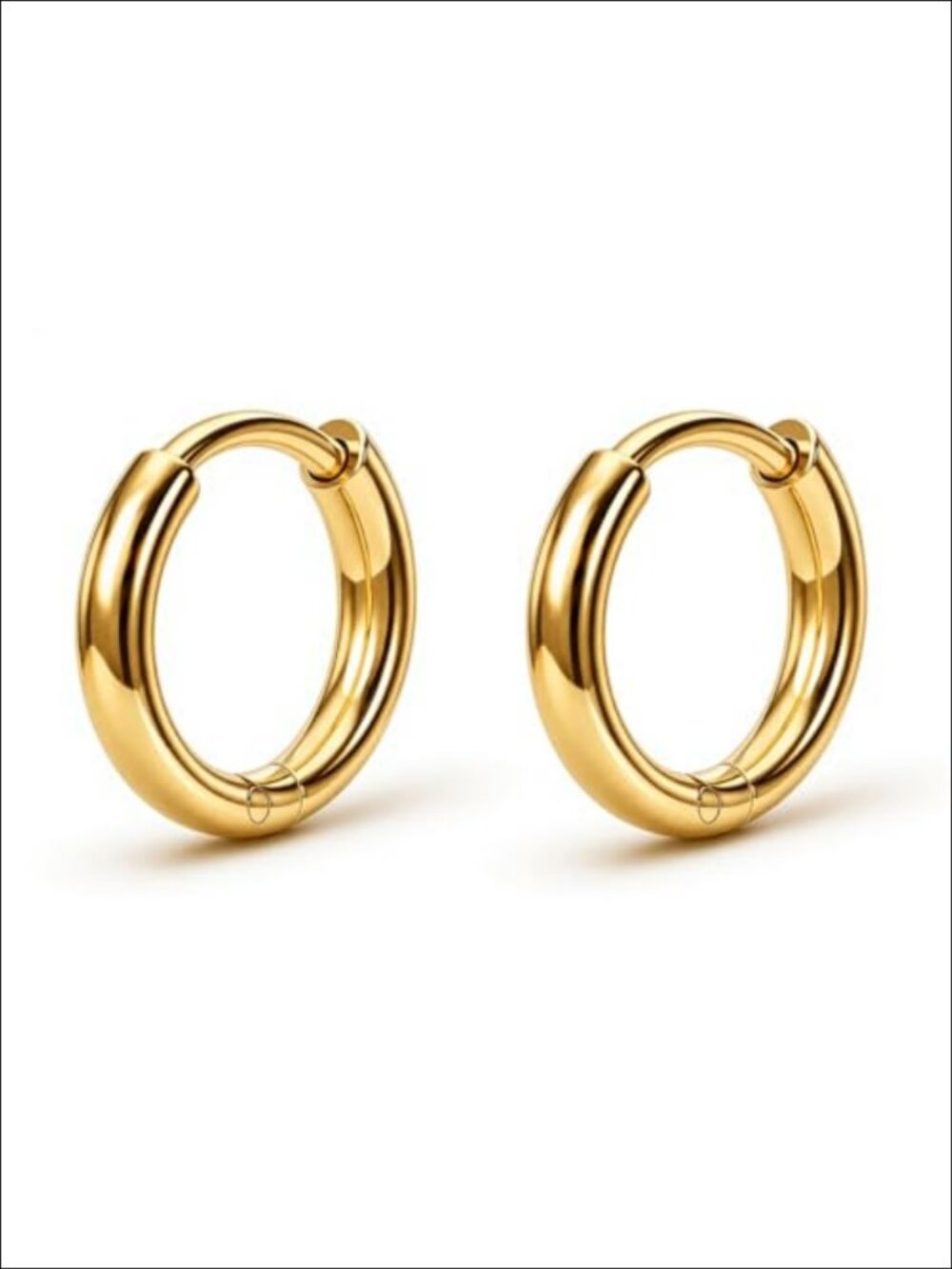 Stainless Steel Huggie Hoop Earrings 8mm Hinged Small Hoops for Women